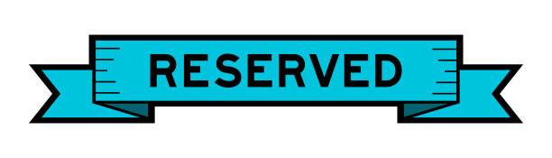 白色背景上保留蓝色文字的丝带标签横幅图片下载