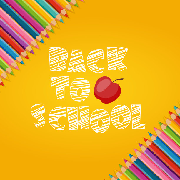 回到学校的背景横幅矢量插图图片下载