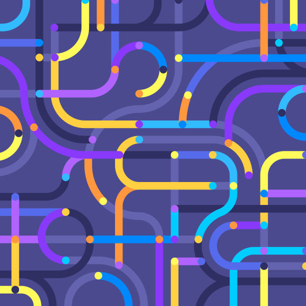 现代电路网络连接路线AI人工智能线路背景图片下载