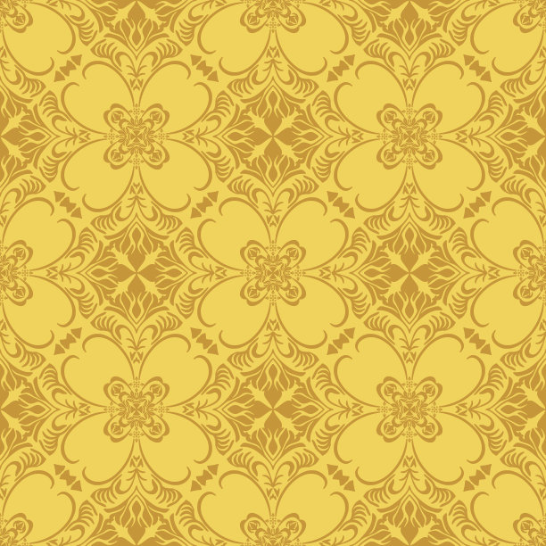 锦缎图案矢量华丽，花卉设计与创造图形和优雅。图片下载