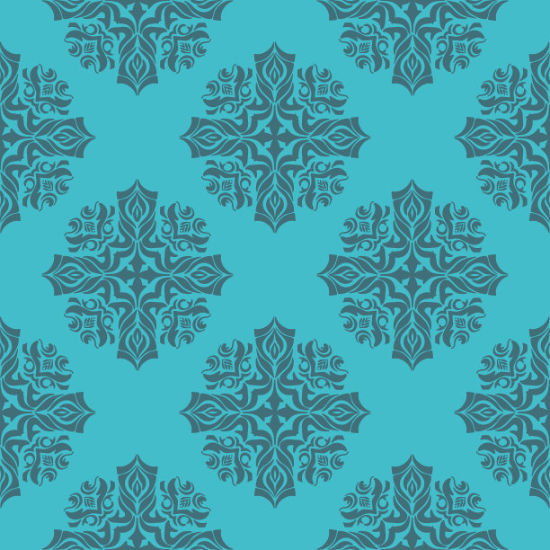 锦缎图案矢量华丽，花卉设计与创造图形和优雅。图片下载