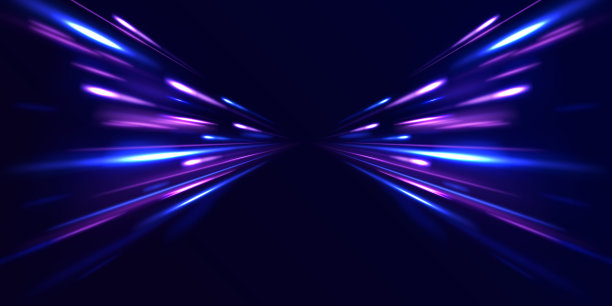 暗背景上空间的光速矢量。图片下载