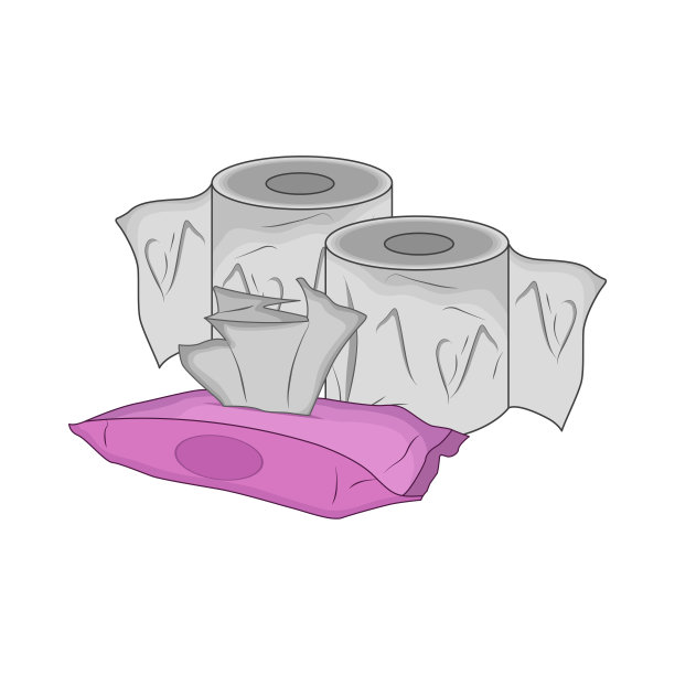 纸巾卷和湿纸巾图片下载