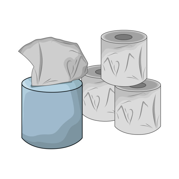 纸巾盒和纸巾卷图片下载