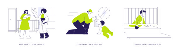 婴儿防护抽象概念矢量插图。图片下载