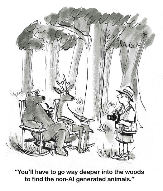 摄影师想要拍摄野生动物，但动物是人工智能生成的图片下载