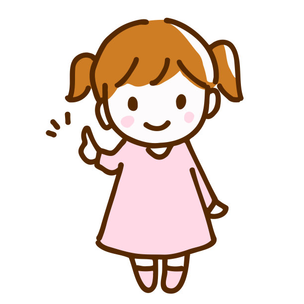 手绘线条画插图的一个女孩指着图片下载