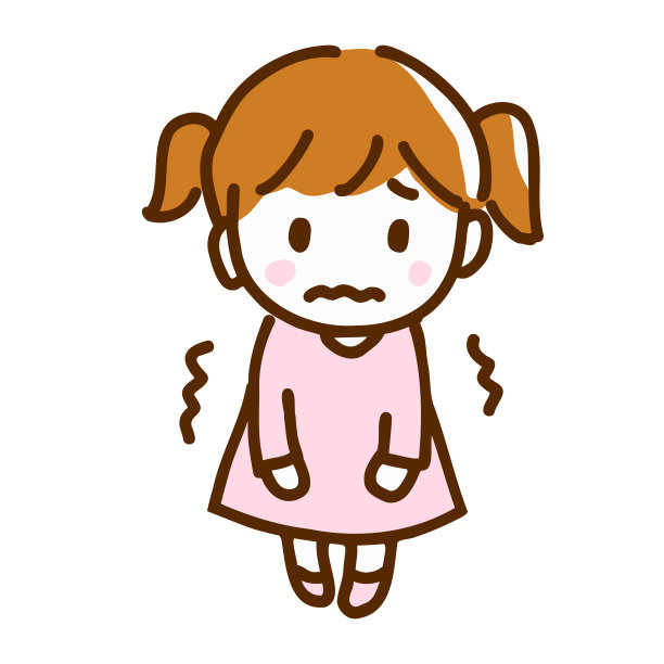 手绘线条画一个女孩拿着她的尿尿图片下载