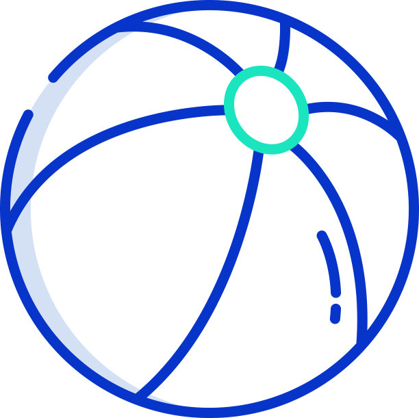 球轮廓颜色矢量插图图片下载