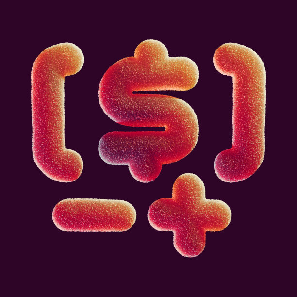 糖果的3d渲染，上面覆盖着字母形状的糖图片下载