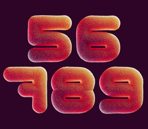 糖果的3d渲染，上面覆盖着字母形状的糖图片下载