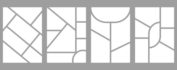 一组模板极简几何相框。心情板或照片图像布局。简约新潮的几何设计图片下载