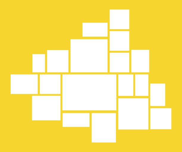 模板合成网格的照片。现实的拼贴画。心情板或照片图像布局。设计在一个黄色的背景图片下载