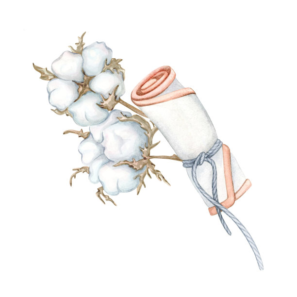 月经卫生日设计环保餐巾纸，邀请庆祝。月经卫生手绘水彩插画设计。卫生巾，棉质卫生棉条图片下载