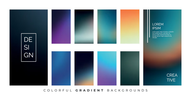 现代柔和渐变设计手机屏幕矢量素材图片下载