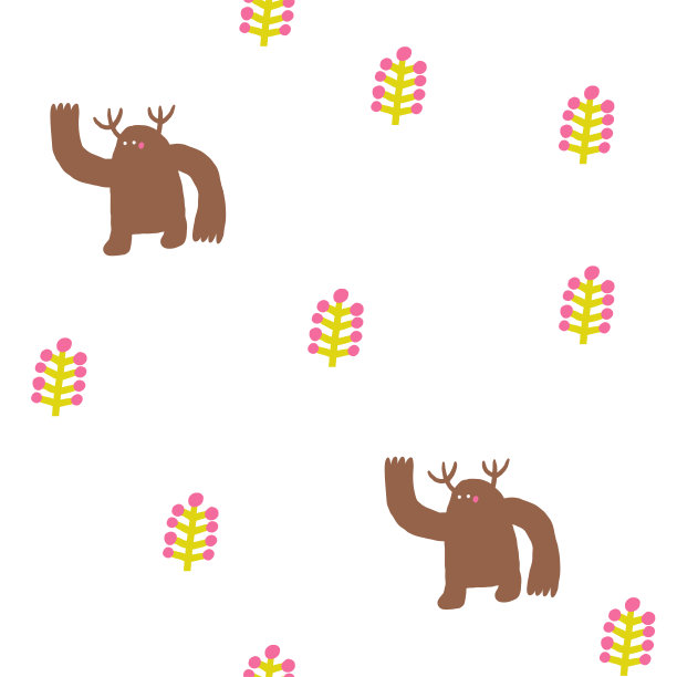 丛林雨林可爱的无缝图案图片下载