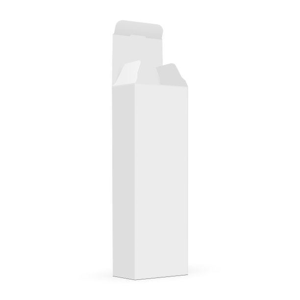 高包装盒与开盖，侧视图，隔离在白色背景图片下载