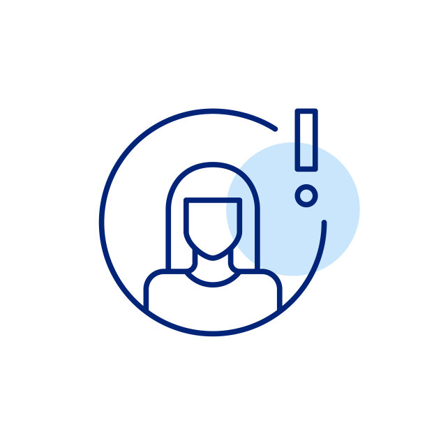 女性用户头像和感叹号。用户警告，重要安全通知。像素完美，可编辑的笔画图标图片下载