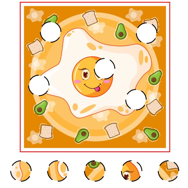 孩子的游戏。收集一张照片。儿童教育游戏。图片下载