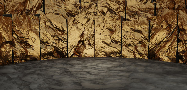 背景、展位、石墙、展厅、舞台、展览石墙、博物馆、陈列室、毛坯、3D插画图片下载