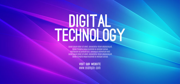 抽象数字技术未来电路蓝粉色背景，网络科学技术，创新通信未来，Ai大数据，互联网网络连接，云高科技插画向量图片下载