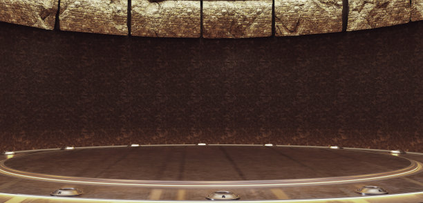 背景、展位、石墙、展厅、舞台、展览石墙、博物馆、陈列室、毛坯、3D插画图片下载