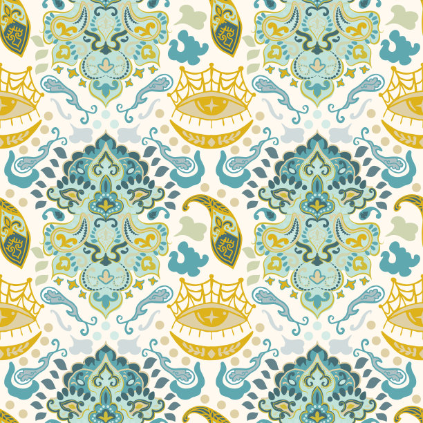 印度地毯部落装饰图案。阿兹特克毛巾，瑜伽垫，矢量指甲花纹身风格。可用于纺织品、贺卡、涂色书、手机壳印刷。图片下载