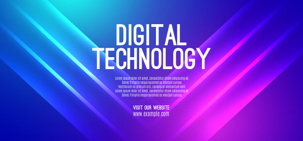 抽象数字技术未来电路蓝粉色背景，网络科学技术，创新通信未来，Ai大数据，互联网网络连接，云高科技插画向量图片下载