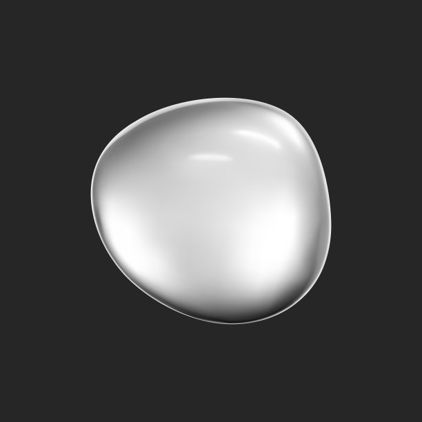 三维铬液体形状，金属流体气泡隔离在黑色背景。渲染3d抽象，未来主义的金属斑点与梯度铬反射效果。三维矢量几何图解图片下载