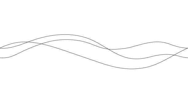 连续的线条形成曲线波浪，无缝的抽象图案。波浪条纹图形背景。平静，平静的海水，河流，海洋，游泳池。线条艺术模板。矢量图图片下载
