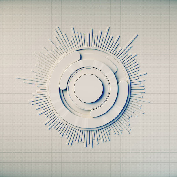 数字插图的现代用户界面图形在白色。三维渲染图片下载