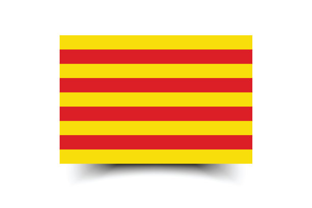 加泰罗尼亚旗帜。加泰罗尼亚旗帜。图片下载