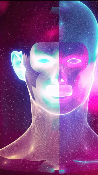 人形的抽象肖像。图片下载