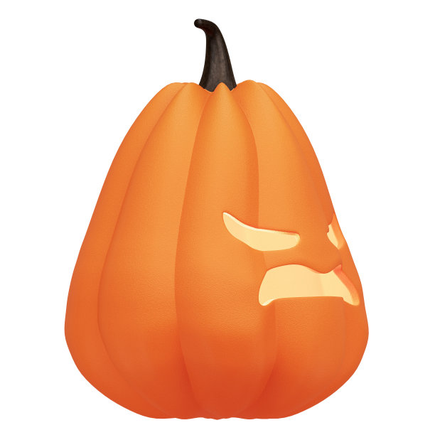 南瓜孤立的白色背景，万圣节的装饰元素图片下载