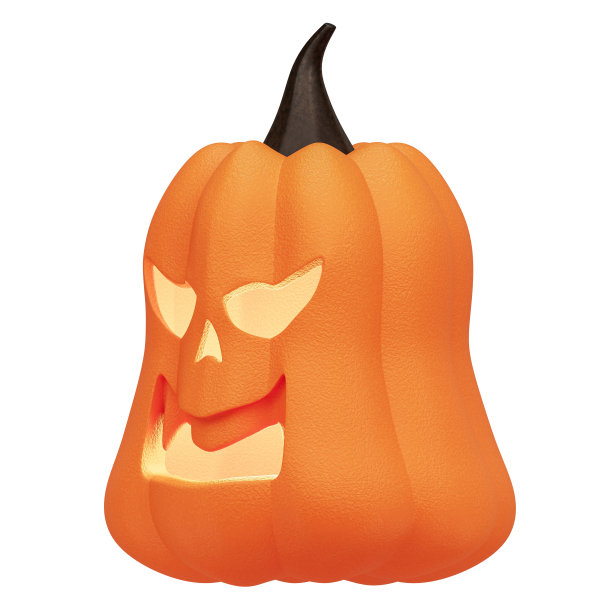 万圣节魔鬼南瓜元素，3d插图图片下载