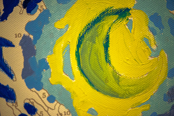 彩色交响曲:微距照片的油画细节图片下载