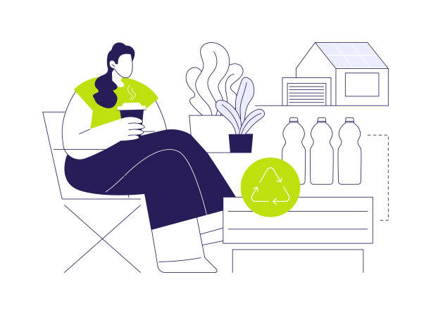 可持续草坪家具抽象概念矢量插图。图片下载