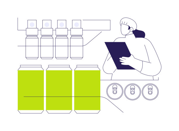 啤酒罐头线抽象概念矢量插图。图片下载