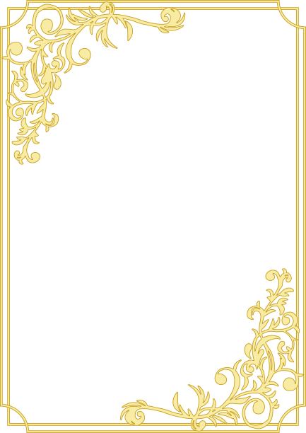 华丽的框架与植物图案。西式相框。(A4肖像)图片下载
