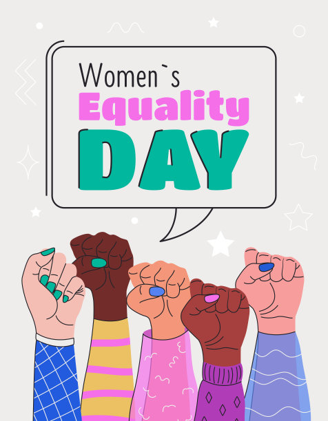 妇女平等日女手横幅。图片下载