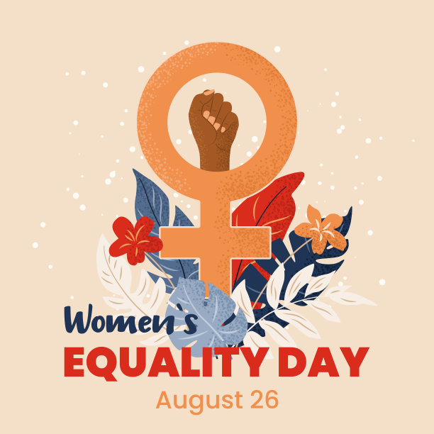 妇女平等日旗帜，金星标志。图片下载