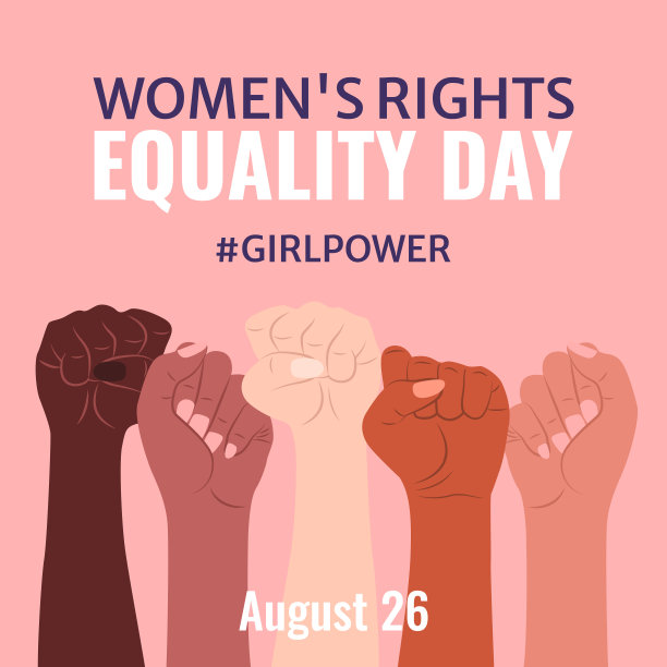 妇女平等日女手横幅。图片下载