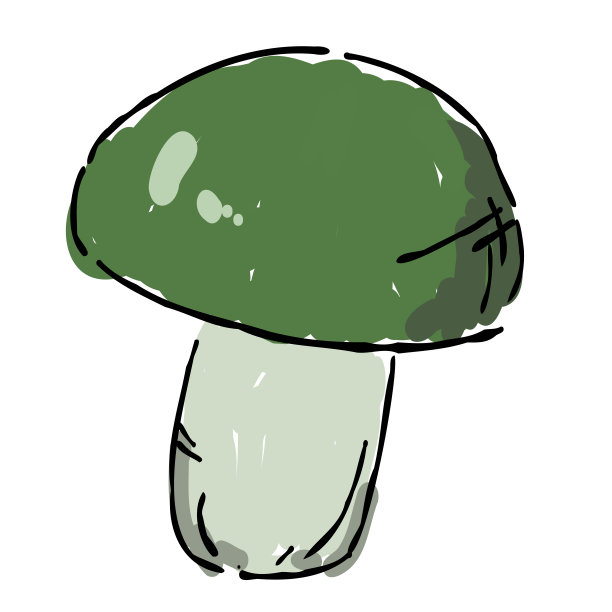 时尚的手绘插图的蘑菇，着色秋天。图片下载