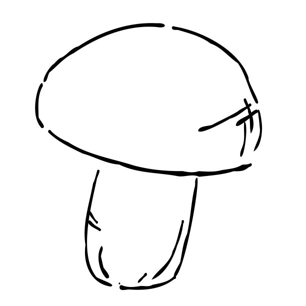 时尚的手绘插图的蘑菇，着色秋天。图片下载