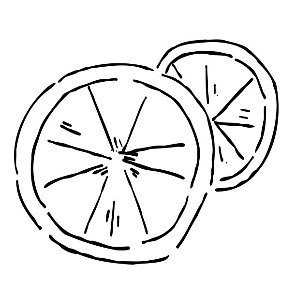 时尚手绘橙子插画：秋日色彩图片下载