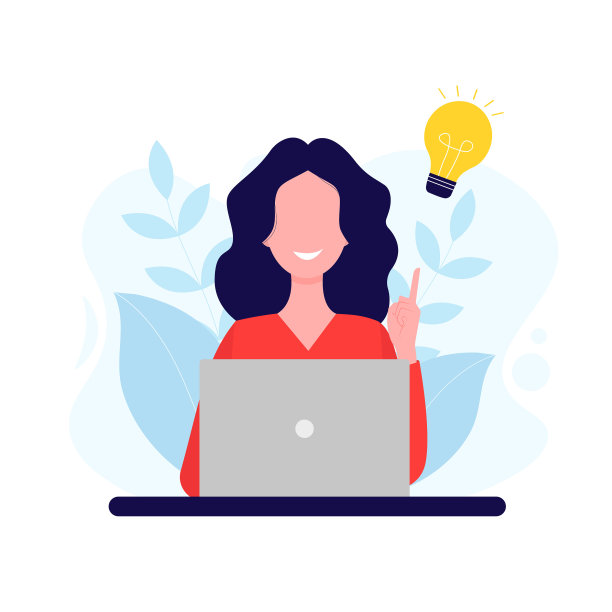 带笔记本电脑的女人图片下载