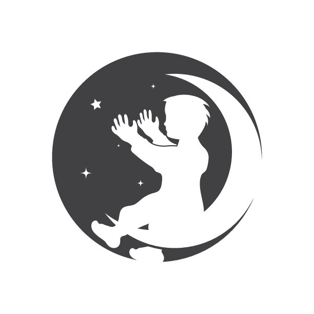 儿童梦想标志设计概念矢量，儿童教育标志符号，儿童到达星标志模板图片下载