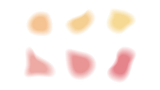 光环渐变形状与模糊。橙色流体渐变。标签的Y2k元素。图形融合美学图形。粉红色的柔软和时尚的最小效果集。当代模糊的画笔污迹图片下载