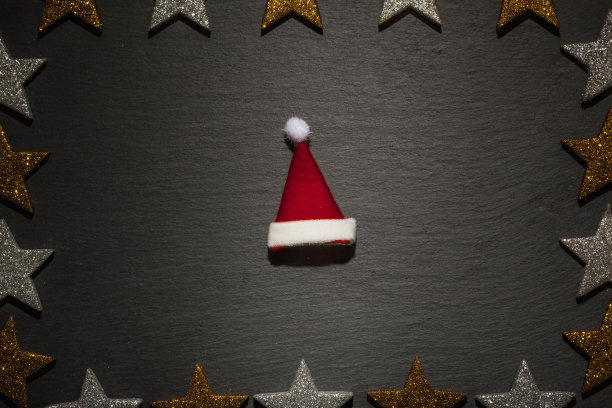 墙上圣诞装饰的全画幅照片图片下载