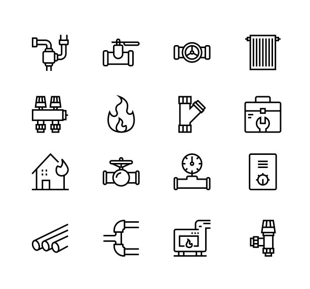 天然气安装图标图片下载